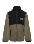 Jjflame Fleece Jnr Outerwear Fleece Outerwear Fleece Jackets Khaki Green Jack & J S