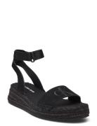 Sporty Wedge Rope Su Con Sko Med Kilehæl Black Calvin Klein