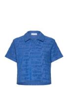 Marces Terry Mlb Flower Tops T-shirts & Tops Short-sleeved Blue Maison Labiche Paris