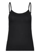 Natural Comfort Spaghetti Top Tops T-shirts & Tops Sleeveless Black Calida