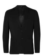 Slhslim-Delon Jersey Blz Flex Noos Suits & Blazers Blazers Single Breasted Blazers Black Selected Homme