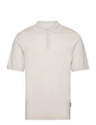 Cfkarl Ss Polo Knit Tops Knitwear Short Sleeve Knitted Polos Cream Casual Friday