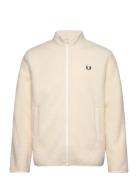 Zip Borg Fleece Tops Sweatshirts & Hoodies Fleeces & Midlayers Cream Fred Perry