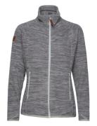 Hareid Fleece W Jacket Nohood Sport Sweatshirts & Hoodies Fleeces & Midlayers Grey Bergans