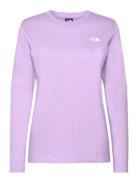 W L/S Simple Dome Tee Sport T-shirts & Tops Long-sleeved Purple The North Face