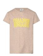 Single Organic Tuvina Tee Tops T-Kortærmet Skjorte Beige Mads Nørgaard