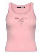 Ribbed Tank Top Tops T-shirts & Tops Sleeveless Pink ROTATE Birger Christensen