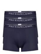 Stretch Cotton Trunk 3-Pack Boxershorts Blue Polo Ralph Lauren Underwear