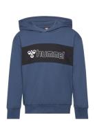 Hmlatlas Hoodie Sport Sweatshirts & Hoodies Hoodies Blue Hummel