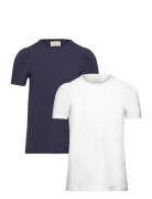 T-Shirt Ss 2-Pack Tops T-Kortærmet Skjorte Multi/patterned Creamie