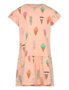 Dress Aop Icecream Dresses & Skirts Dresses Casual Dresses Short-sleeved Casual Dresses Orange Lindex