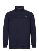 Cloudspun Colorblock 1/4 Zip Sport Sweatshirts & Hoodies Sweatshirts Navy PUMA Golf