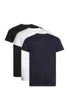 Elon Organic/Recycled 3-Pack T-Shirt Tops T-Kortærmet Skjorte Navy Kronstadt