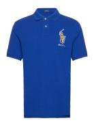 Classic Fit Big Pony Mesh Polo Shirt Tops Polos Short-sleeved Blue Polo Ralph Lauren