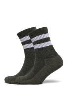 Merino Casual Stripes 2-Pack Underwear Socks Regular Socks Grey Alpacasocks&Co