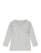 Tut Wrap Ls Tops T-shirts Long-sleeved T-Skjorte Blue MarMar Copenhagen