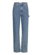 High Rise Straight Bottoms Jeans Straight-regular Blue Calvin Klein Jeans