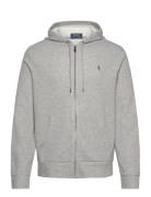 Double-Knit Mesh Full-Zip Hoodie Tops Sweatshirts & Hoodies Hoodies Grey Polo Ralph Lauren