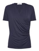 Rwbiarritz Ss T-Shirt Tops T-shirts & Tops Short-sleeved Navy Rosemunde