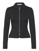 Zipper Longsleeve Milano Top Tops T-shirts & Tops Long-sleeved Black Calvin Klein Jeans