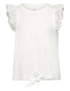 Vmpanna Lace Knot Ss Top Jrs Girl Tops T-shirts Sleeveless White Vero Moda Girl