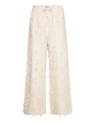 Venicia - Organic Cotton Texture Rd Bottoms Trousers Straight Leg Cream Day Birger Et Mikkelsen