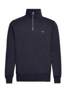 Reg Shield Half Zip Sweat Tops Sweatshirts & Hoodies Sweatshirts Navy GANT