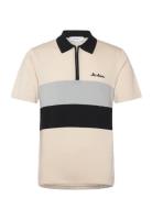 Raul Knitted Polo Tops Knitwear Short Sleeve Knitted Polos Cream Les Deux