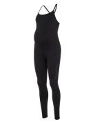 Mlpaulette Strap Active Jumpsuit Noos Bottoms Jumpsuits Black Mamalicious