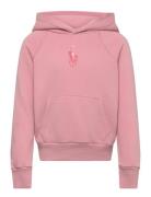 Big Pony Fleece Hoodie Tops Sweatshirts & Hoodies Hoodies Pink Ralph Lauren Kids