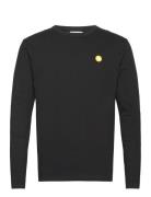 Mel Long Sleeve Gots Tops T-Langærmet Skjorte Black Double A By Wood Wood