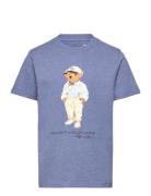 Polo Bear Cotton Jersey Tee Tops T-Kortærmet Skjorte Blue Ralph Lauren Kids