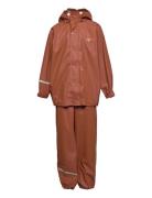 Basic Rainwear Suit -Solid Outerwear Rainwear Rainwear Sets Brown CeLaVi