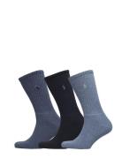 Crew Sock 3-Pack Underwear Socks Regular Socks Blue Polo Ralph Lauren Underwear