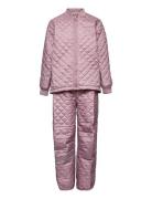 Basic Thermal Set -Solid Outerwear Thermo Outerwear Thermo Sets Pink CeLaVi