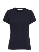 Solly Tee Solid 205 Tops T-shirts & Tops Short-sleeved Navy Samsøe Samsøe