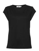 Cc Heart Basic T-Shirt Tops T-shirts & Tops Short-sleeved Black Coster Copenhagen