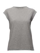 Cc Heart Basic T-Shirt Tops T-shirts & Tops Short-sleeved Grey Coster Copenhagen