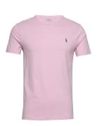 Custom Slim Fit Jersey Crewneck T-Shirt Designers T-Kortærmet Skjorte Pink Polo Ralph Lauren