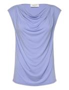 Rwbiarritz Sl Waterfall T-Shirt Tops T-shirts & Tops Sleeveless Blue Rosemunde