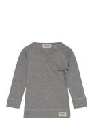 Tut Wrap Ls Tops T-shirts Long-sleeved T-Skjorte Grey MarMar Copenhagen