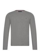 Stretch Slim Fit Long Sleeve Tee Tops T-Langærmet Skjorte Grey Tommy Hilfiger