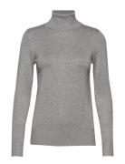 J2046, Milasz Rollneck Pullover Tops Knitwear Turtleneck Grey Saint Tropez