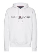 Tommy Logo Hoody Tops Sweatshirts & Hoodies Hoodies White Tommy Hilfiger