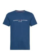 Tommy Logo Tee Tops T-Kortærmet Skjorte Blue Tommy Hilfiger