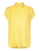 Linen Dolman-Sleeve Shirt Tops Shirts Short-sleeved Yellow Lauren Ralph Lauren