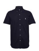 Featherweight Mesh Shirt Tops Shirts Short-sleeved Navy Polo Ralph Lauren