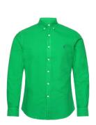 Slim Fit Garment-Dyed Oxford Shirt Tops Shirts Casual Green Polo Ralph Lauren