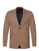 Milano Jersey Blazer Suits & Blazers Blazers Single Breasted Blazers Beige Clean Cut Copenhagen