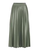 Vinitban Midi Skirt - Noos Knælang Nederdel Khaki Green Vila